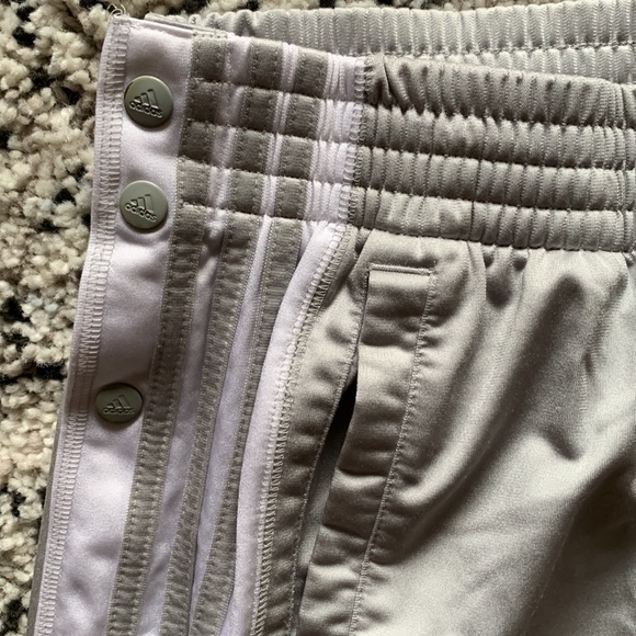 Adidas Originals Men’s Silver Grey Snap Button Tear Away Training Pants Size XXL - Picture 5 of 11